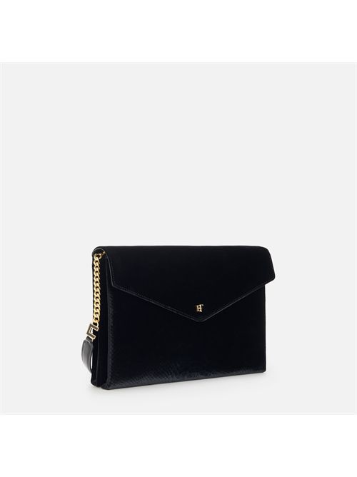 Borsa a spalla in velluto con stampa cocco ELISABETTA FRANCHI | BS26A67E2/110